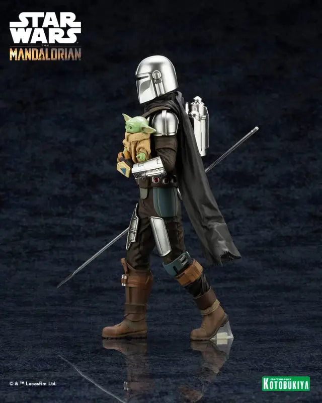 KOTOBUKIYA Artfx + Mandalorian & Grogu With Beskar Staff 1/10 Figure Star Wars: