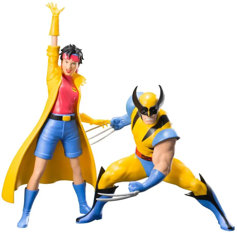 Kotobukiya Artfx + Marvel Universe Wolverine & Jubilee Japan 2 Pack 1/10 Pvc Figure