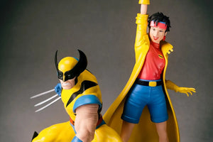 Kotobukiya Artfx + Marvel Universe Wolverine & Jubilee Japan 2 Pack 1/10 Pvc Figure