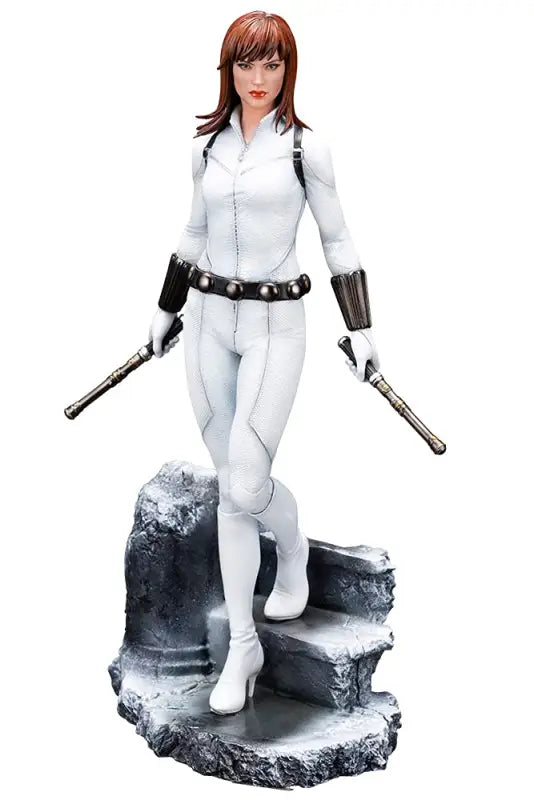 KOTOBUKIYA Artfx Premier Black Widow White Costume Edition 1/10 Easy Assembly Kit Figure Marvel Universe