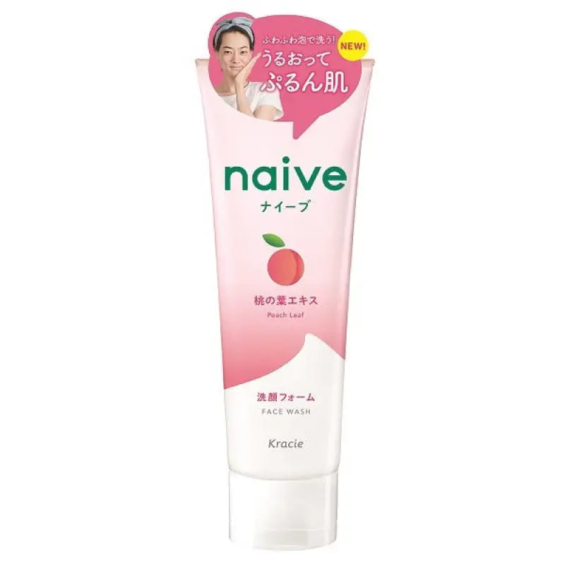 Kracie Naive Peach Leaf Extract Face Wash 130g - Japanese For Dry Skin Skincare