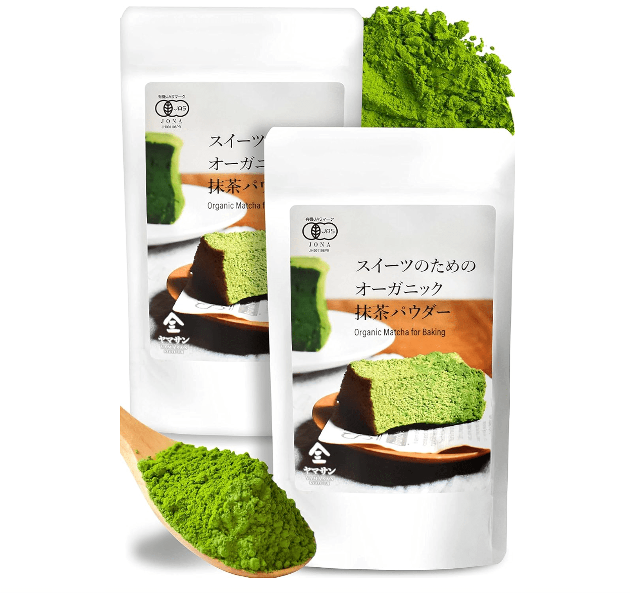 [Kyoto Uji Yamasan] Organic Matcha Powder for Sweets, (100g x 2 Bags)