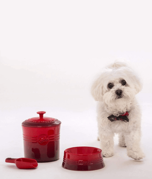 Le Creuset Natural Pink Pet Food Container with Scoop Official Japanese Product