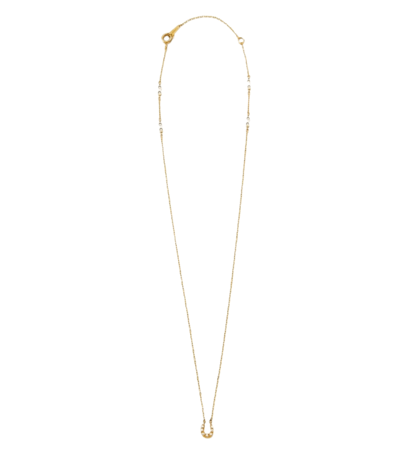 [Liery] Magnetic Necklace, Horseshoe Necklace, Gold, Free Size, Women's Stiff Necklace