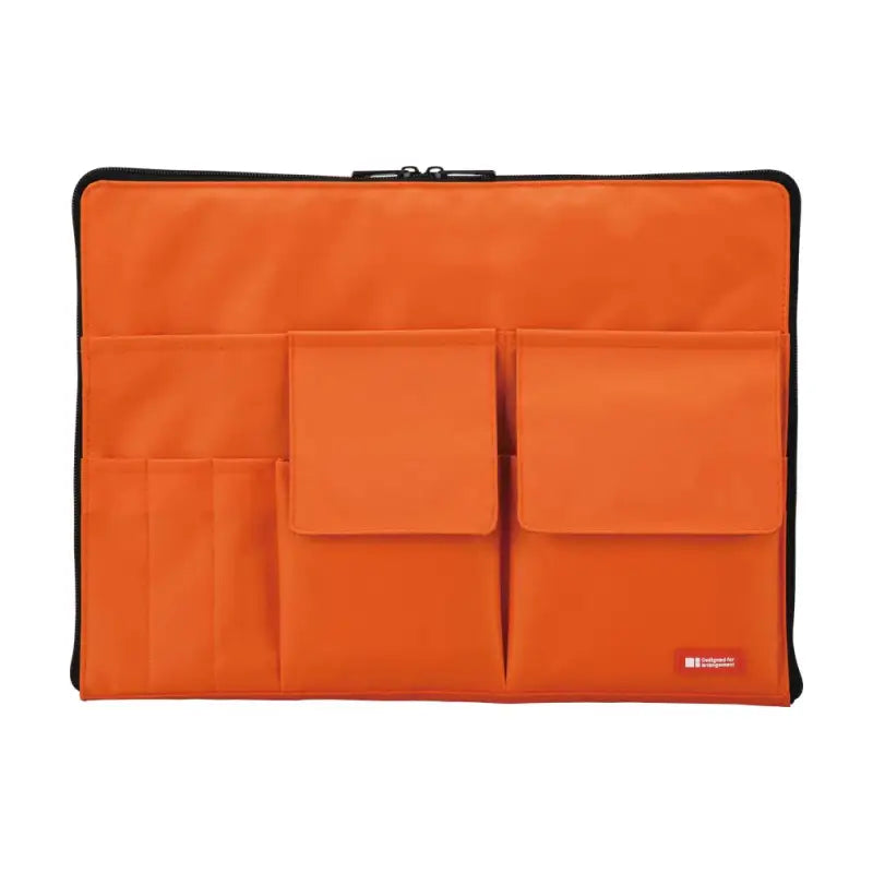 Lihit Lab A7554 - 4 Bag In Inner A4 Orange | Made Japan