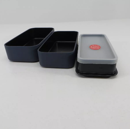 Hakoya Two-Tier Blue Bento 950ml with Asanoha design, perfect for everyday lunch preparation
