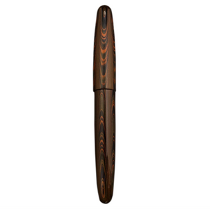 WANCHER Dream Pen Makoto Ebonite Marble Brown, handcrafted Japanese cigar-shape fountain pen