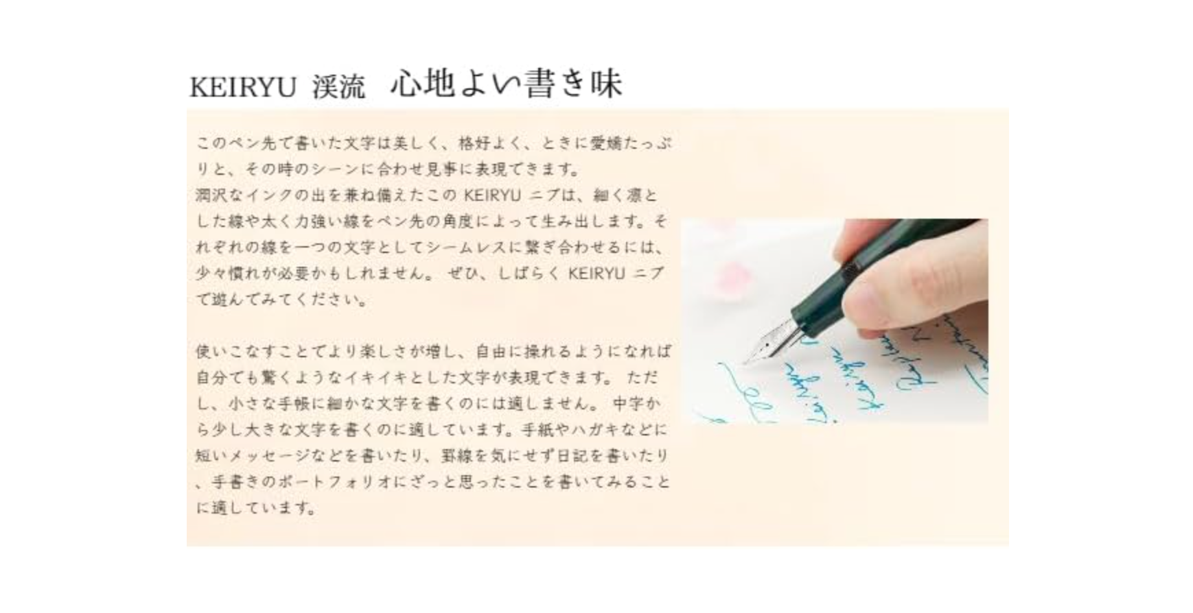 WANCHER DREAM PEN Makoto Ebonite Marble Brown Marble Brown Cigar Shape Fountain Pen (KEIRYU Nib Stream Stainless Steel Gold Plated) - YOYO JAPAN