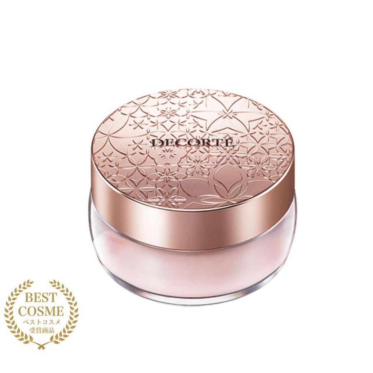 Cosme Decorte Face Powder 80 Glow Pink 20g, silky texture, ideal for finishing makeup