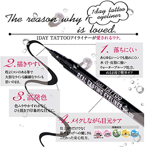 K-Palette Real Lasting Eyeliner 24Hwp Super Black in 0.6Ml, high pigmentation, perfect for winged looks