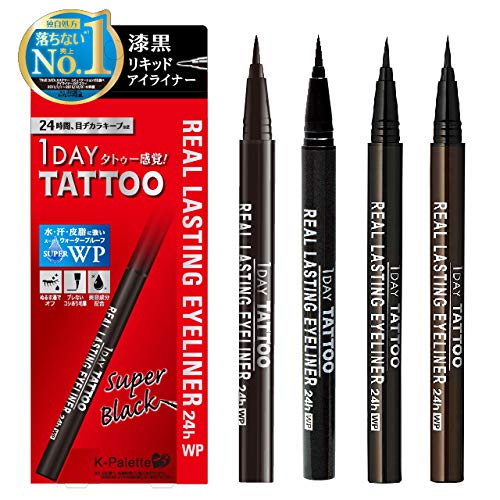 0.6Ml K-Palette Real Lasting Eyeliner 24Hwp Super Black with skin-friendly formula, offering easy removal