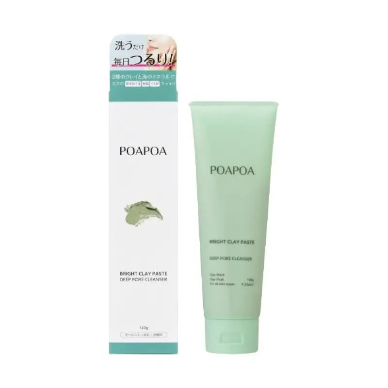 Mandom Poapoa Bright Clay Paste Deep Pore Cleanser 120g - Face Wash Skincare
