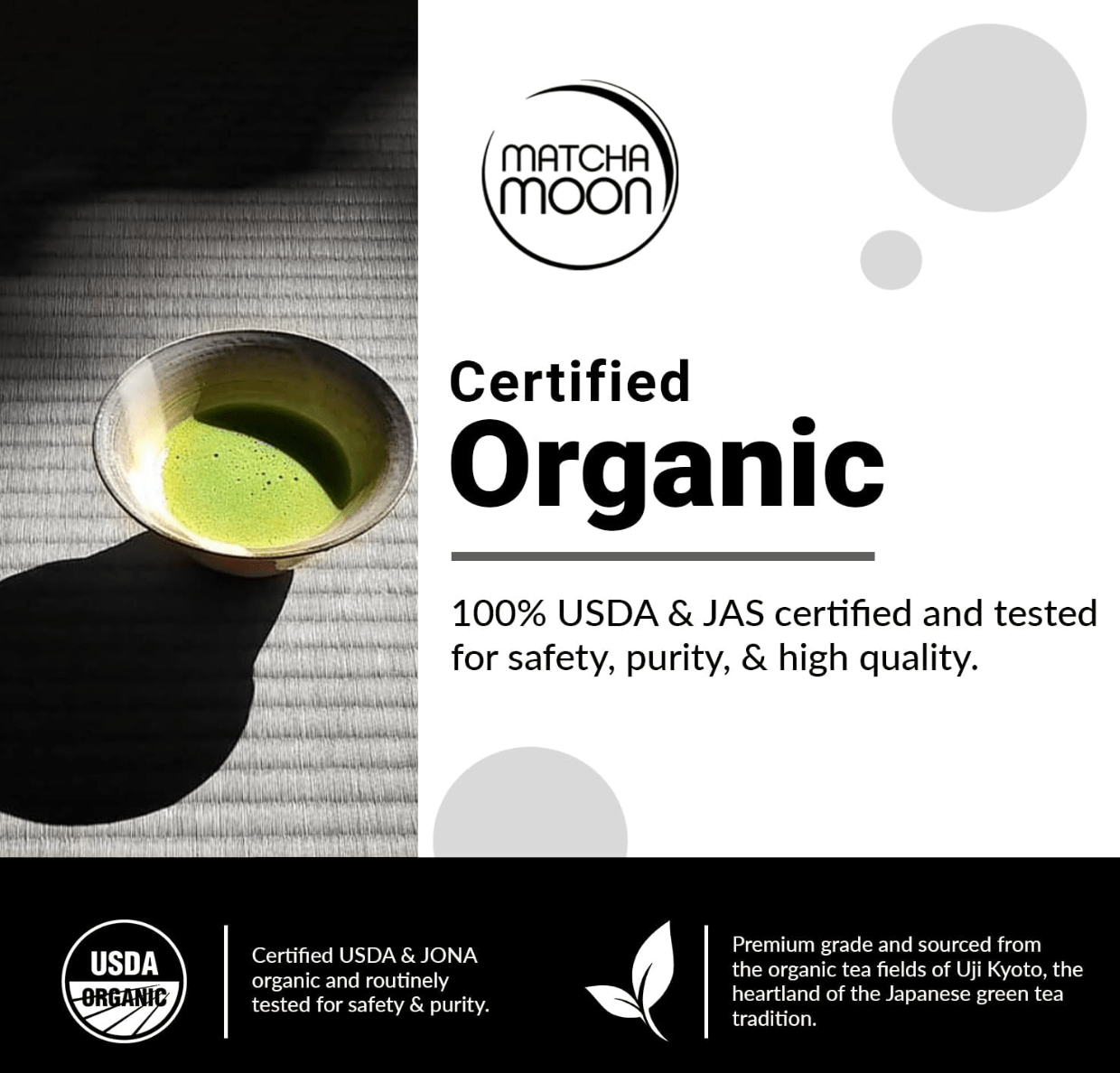 Matcha Moon Kyoto Uji Matcha Grown Organically, 30g