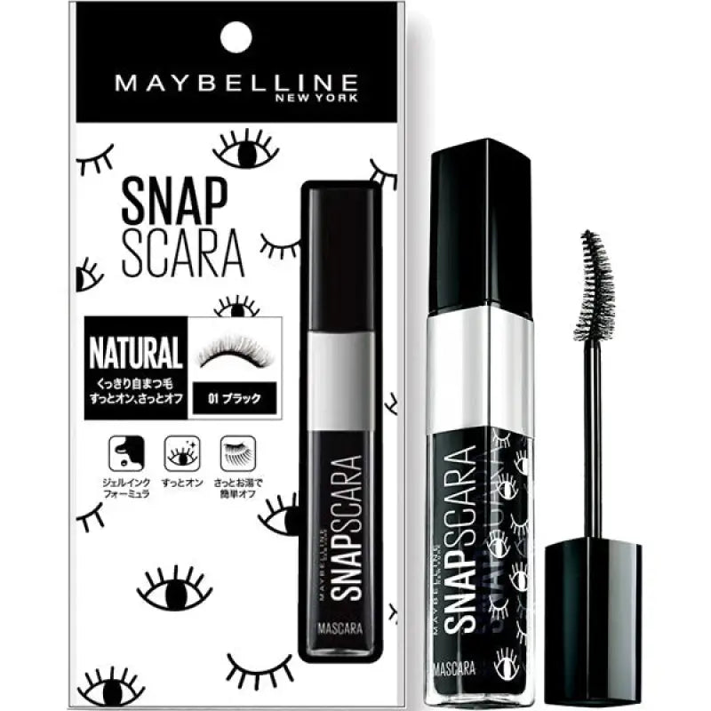 Maybelline Newyork Snap Scalar 01 Black Mascara 11ml - Gel Ink Must Have Makeup