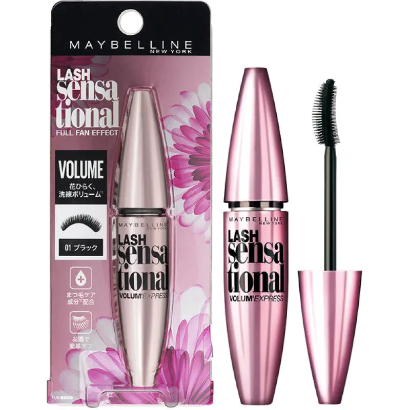 Maybelline Newyork Volume Express Rush Sensational 01 Black 10ml - Eyelash Caring Mascara Makeup