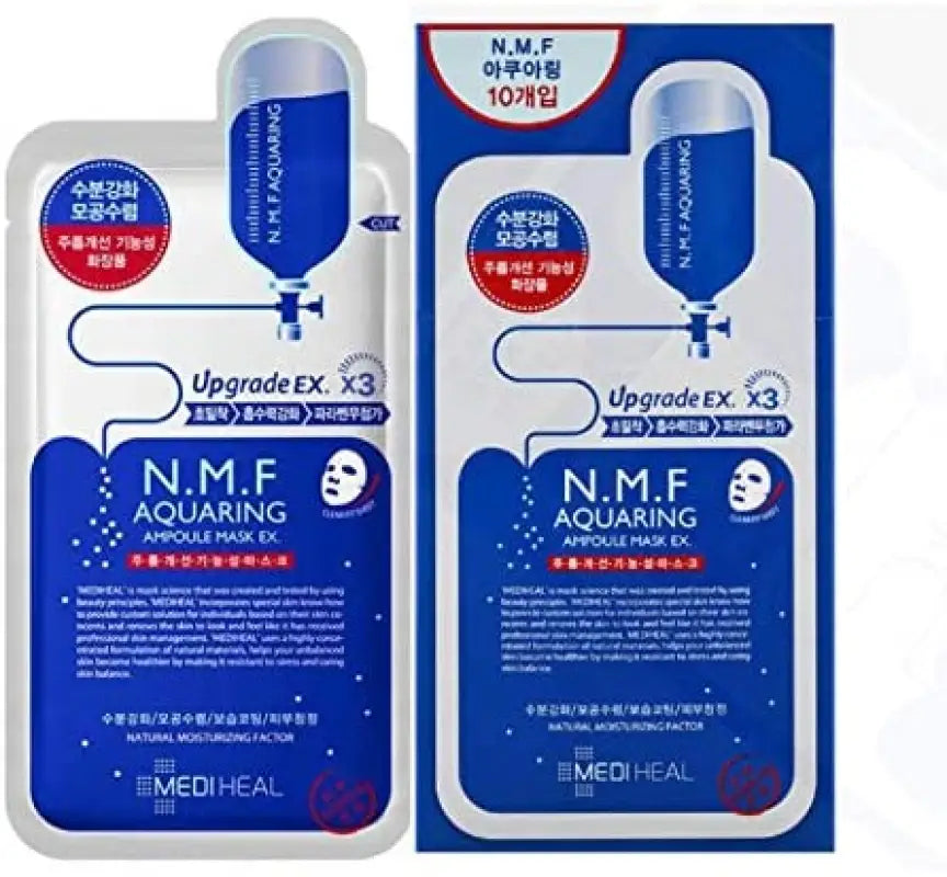 Mediheal N.M.F. Aquaring Ampoule Essential Mask Pack 1 Box 10 Sheets - Face