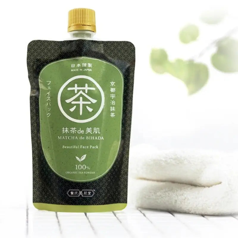 Mind Wave Matcha De Bihada Beautiful Face Pack 170g - Japanese Wash Off Mask Skincare