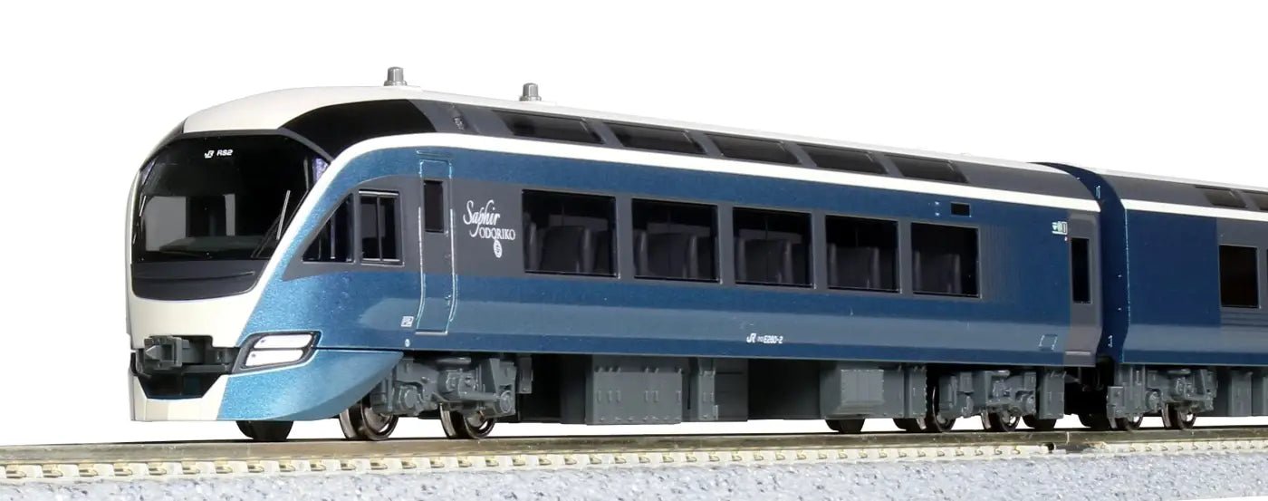 Kato E261 Series Saphir Dancer Basic Set 10-1661S, 4-car set, glossy blue-white exterior, ideal for model railway layouts