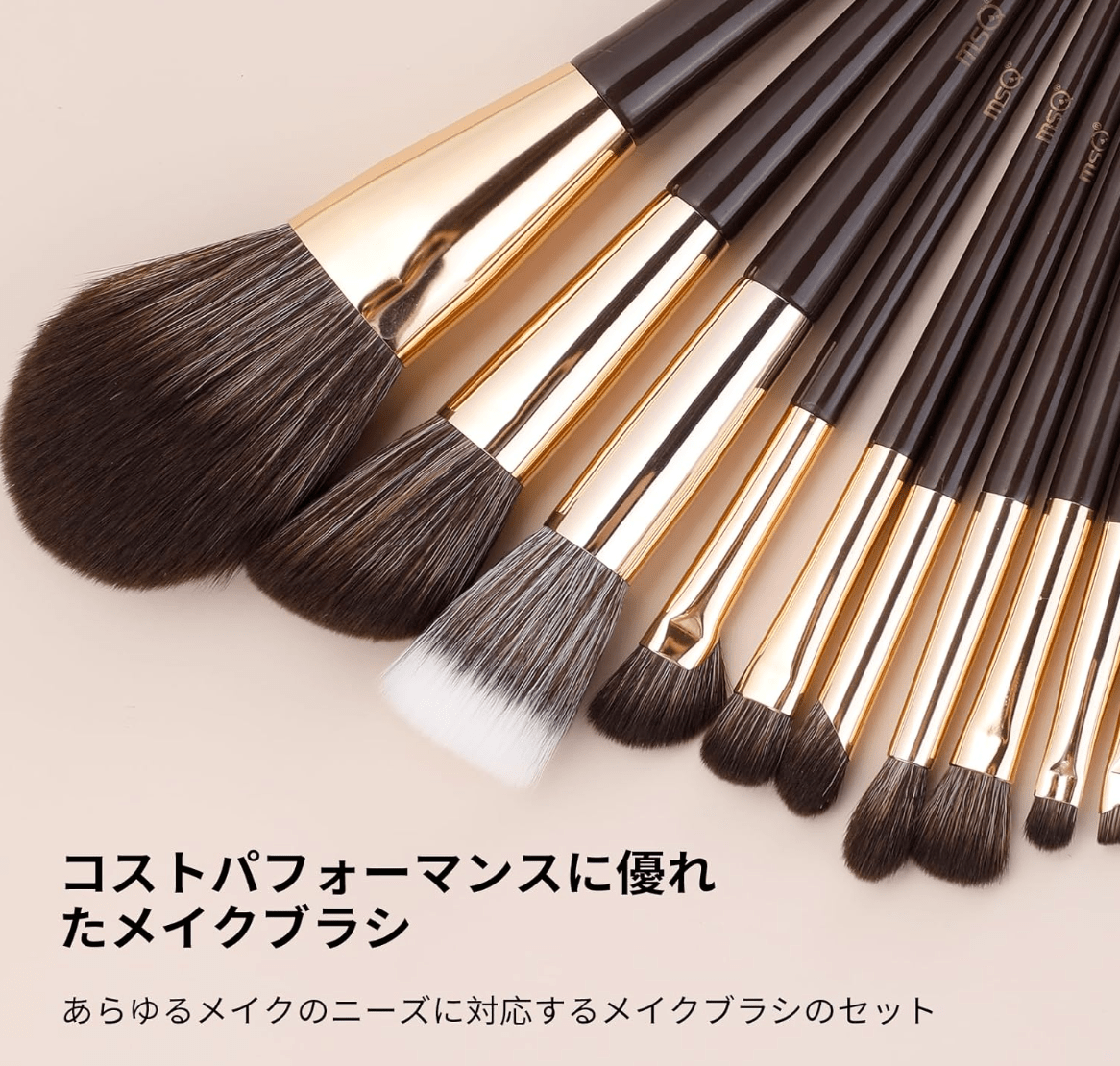 MSQ Makeup Brushes Set of 10 with Makeup Pouch