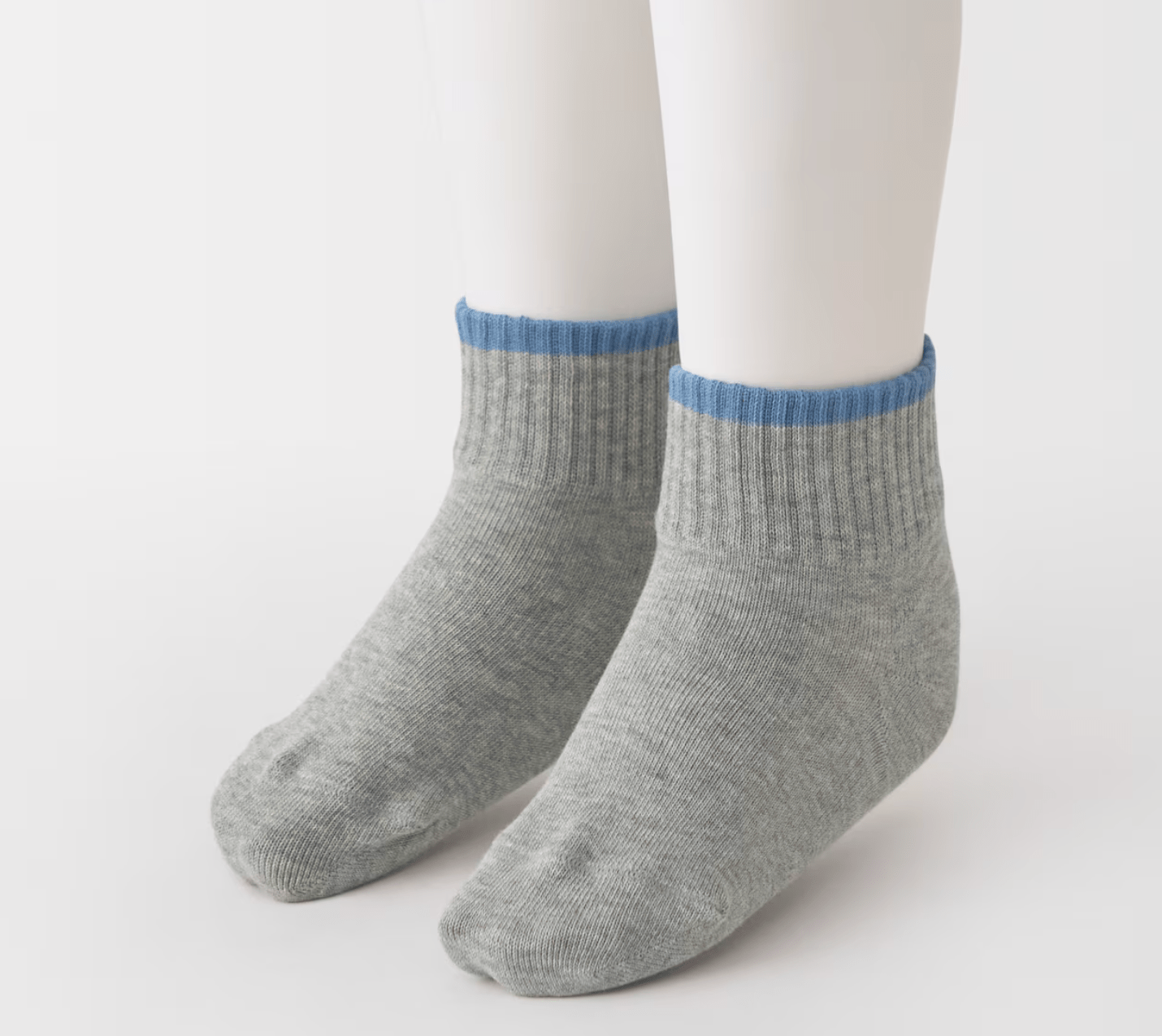 Muji Kids' short socks with right angles (patterned, set of 3, size 15 - 19cm)