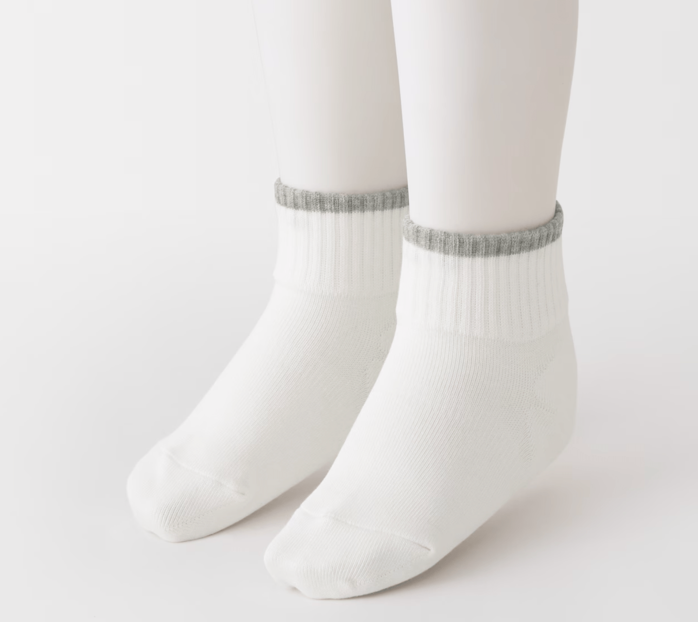 Muji Kids' short socks with right angles (patterned, set of 3, size 15 - 19cm)