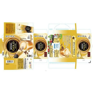 Nestle Japan Nescafe Gold Blend Cafe Latte Instant Coffee 22 Sticks - Food and Beverages