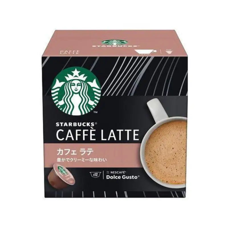 Nestle Japan Starbucks Caffe Latte By Nescafe Dolce Gusto 12 Sticks - Instant Coffee Food and Beverages