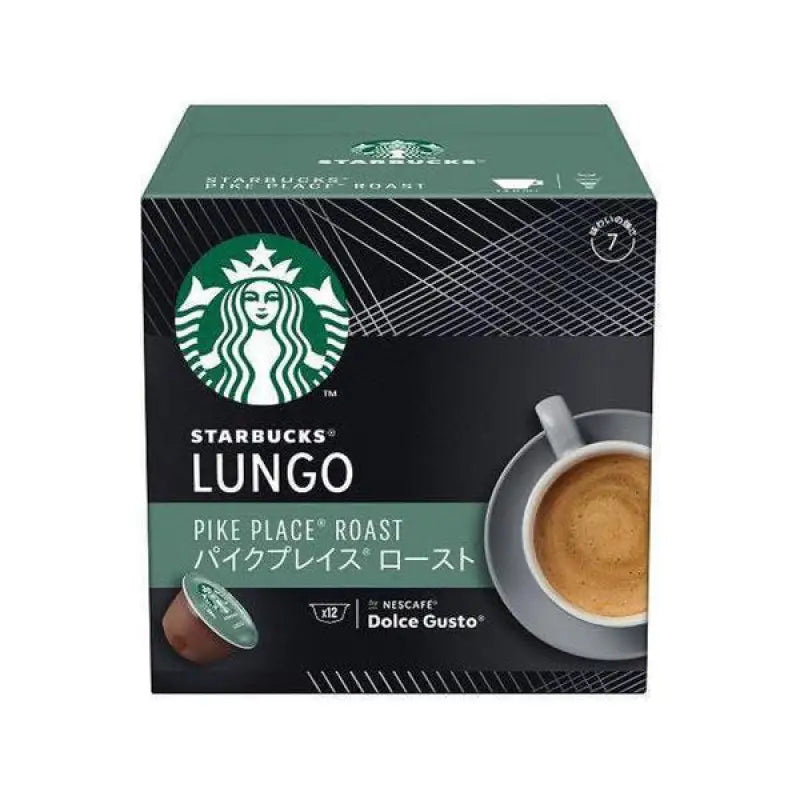 Nestle Japan Starbucks Lungo Pike Place Roast By Nescafe Dolce Gusto 12 Sticks - Coffee Food and Beverages