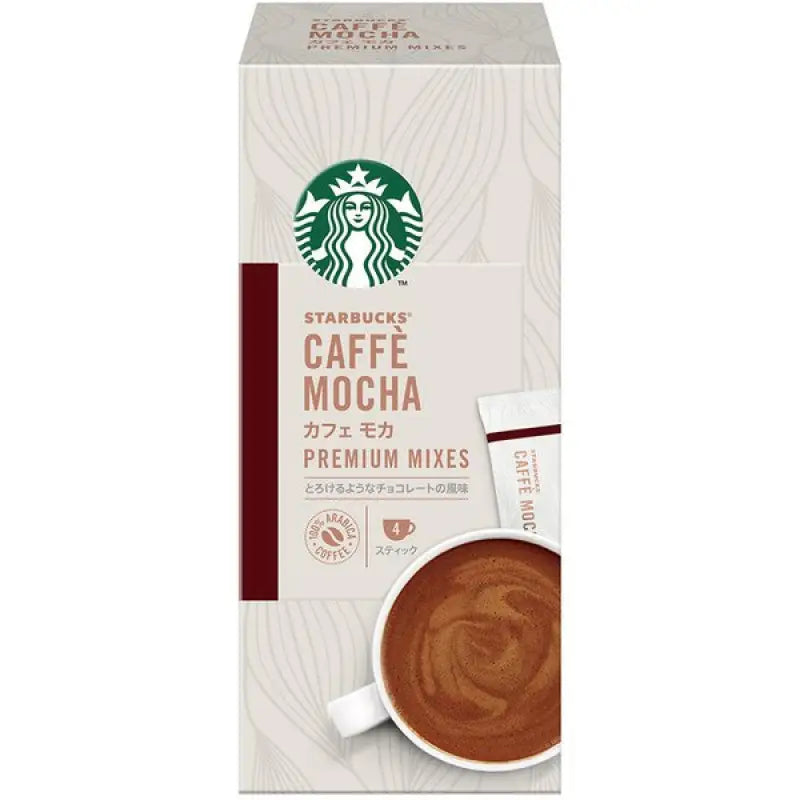 Nestle Japan Starbucks Premium Mixes Caffe Mocha 4 Sticks - Coffee Food and Beverages