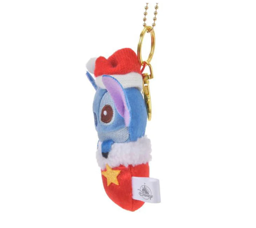 Disney Christmas Stitch Plush Keychain Sock Regular