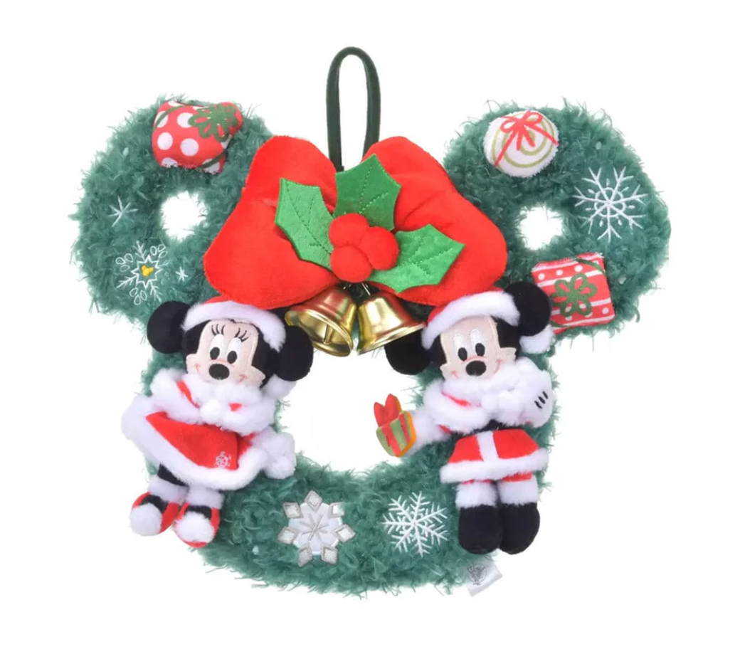 Disney Christmas Mickey & Minnie Wreath Plush Regular