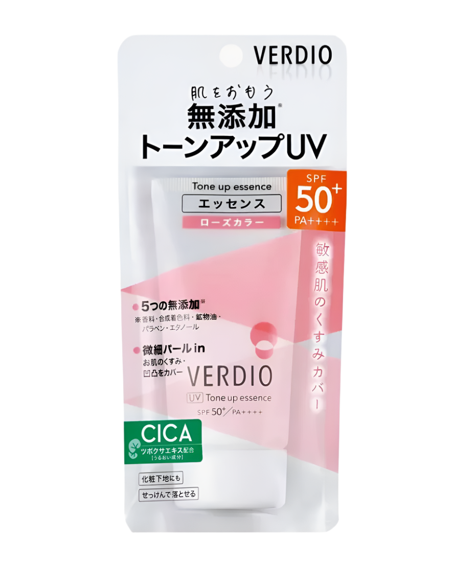 Verdio Tone Up UV Essence Rose Tinted Sunscreen SPF50+ 80g