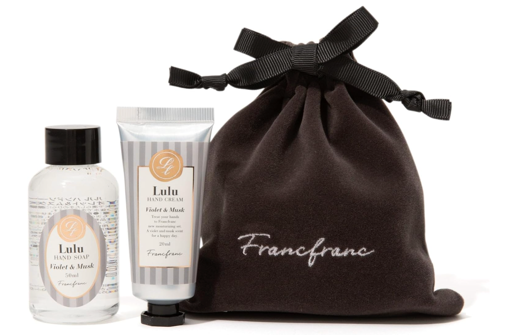 Francfranc Franc Lulu Hand Care Gift Set Velour XS Gray