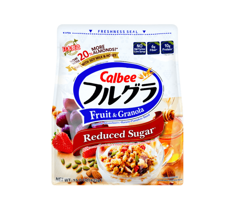 CALBEE Frugra Fruit Granola Reduced Sugar, 15oz 425g