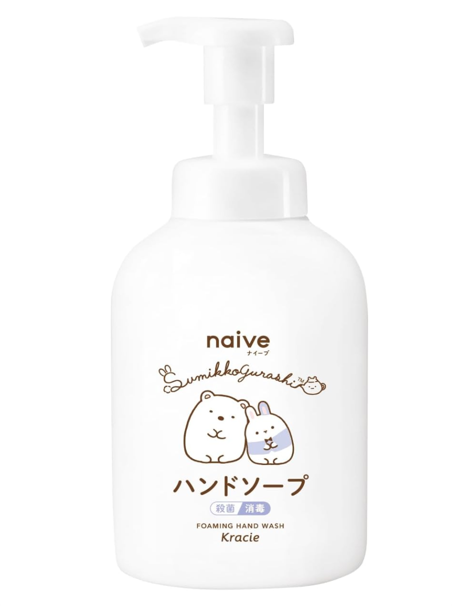 Naive Peach Foam Hand Soap Sumikko Gurashi Design Dispenser 500ml