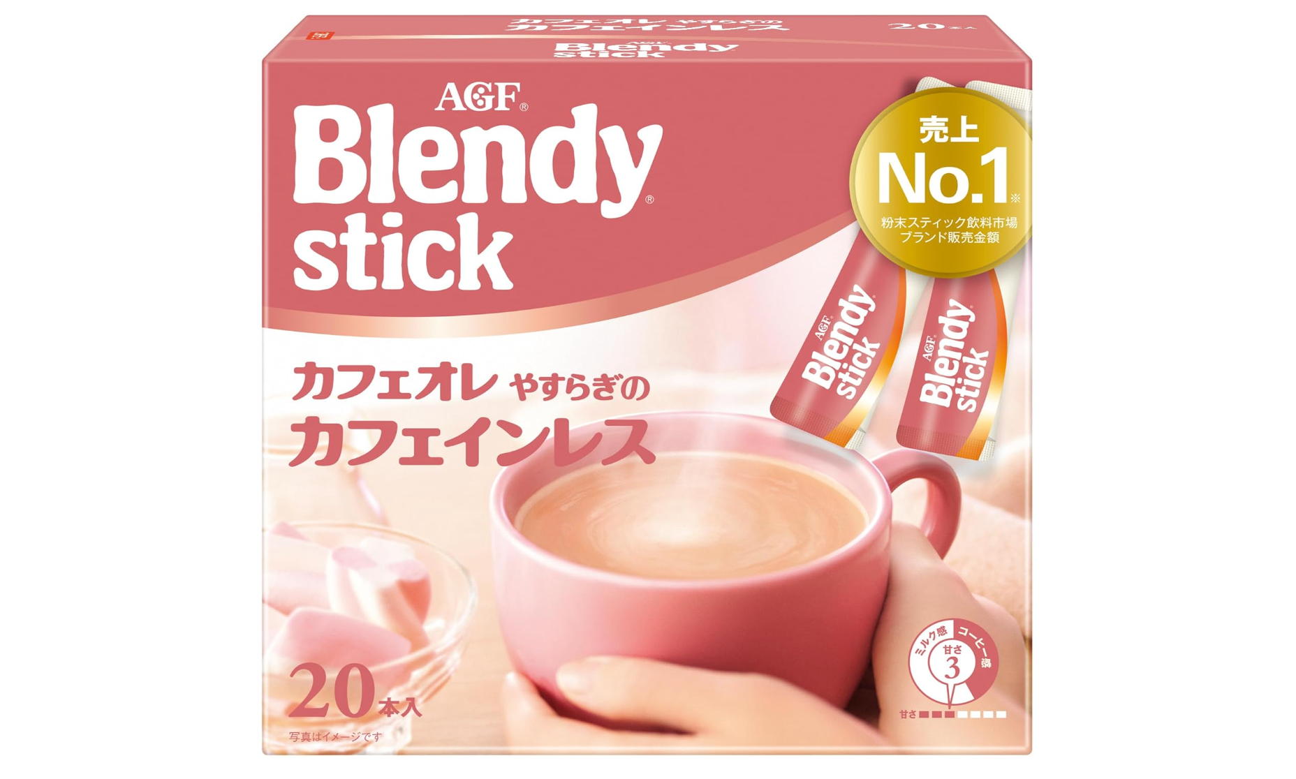 AGF Blendy Stick Cafe Au Lait Relaxing Caffeinated 20 pcs x 2 boxes