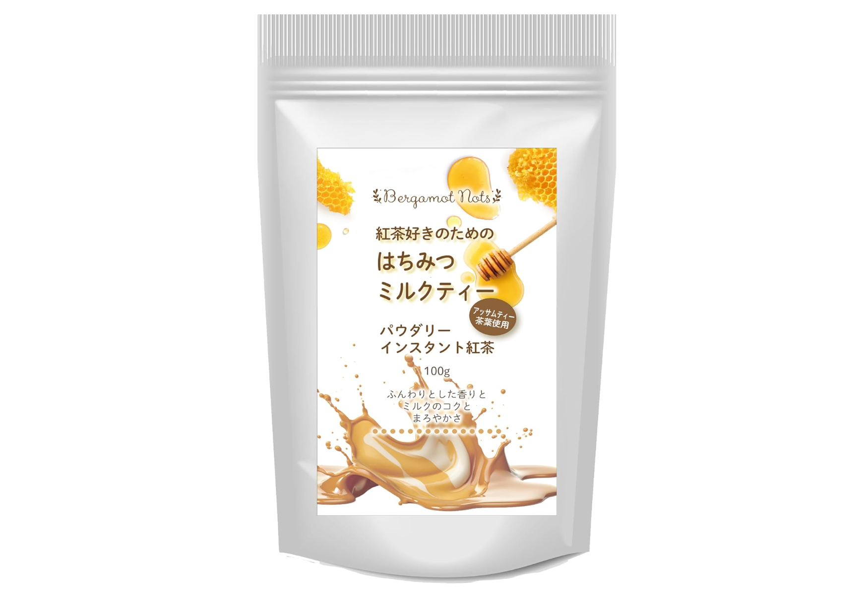 Honey Tea, Milk Tea, Assam Tea, Honey Powder, Pair with Rich Milk Powder (100g)