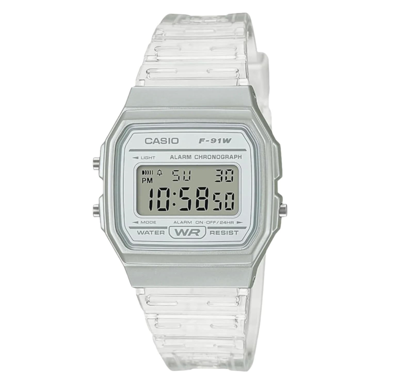 Casio Watch, Collection, Digital Resin, clear white