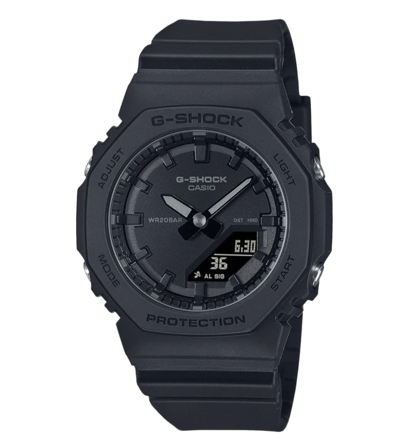 Casio GMA-P2100 Wristwatch, Minimal Size, One Tone, Black