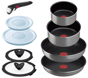 T-Fal L16199 Ingenio Neo Phrase Gray, 9-Piece Frying Pan Set - YOYO JAPAN