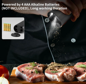 CIRCLE JOY Salt and Pepper Mills Electric Set of 2 Battery-Operated Spice Mills - YOYO JAPAN