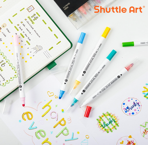 Shuttle Art Dot Ultra Fine Twin Pen, 18 Color Set - YOYO JAPAN