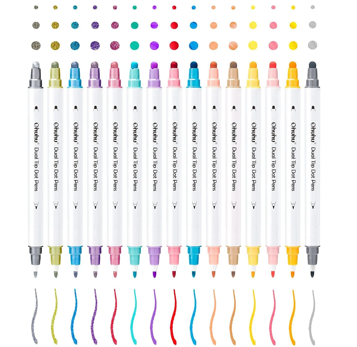 Ohuhu Dot Pens, 15 Colors Set, 0.5mm - YOYO JAPAN