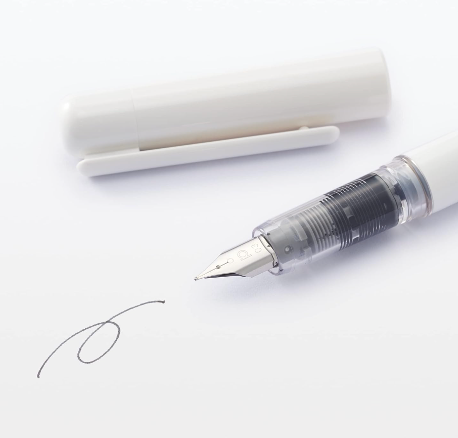 MUJI 44596883 Polycarbonate Fountain Pen, Black (Pack of 2) - YOYO JAPAN