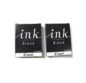 Pilot Fountain Pen Cartridge Ink IRF-12S-B, Black, 2 Boxes - YOYO JAPAN