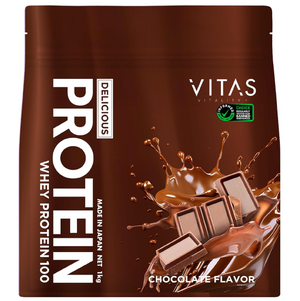 VITAS Whey Protein 100, Chocolate Flavor (1kg) - YOYO JAPAN