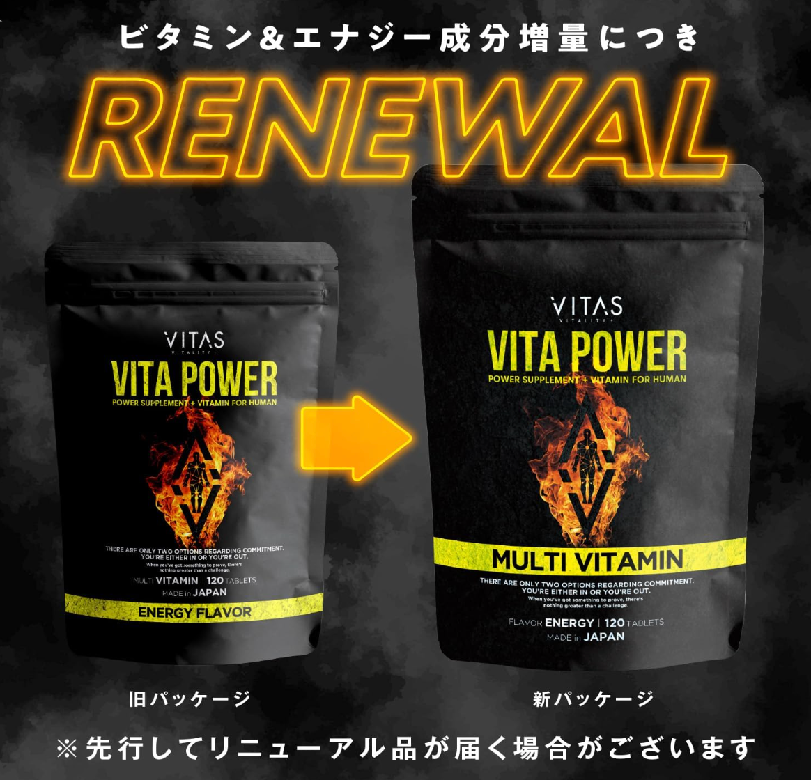 VITAS VITA POWER Maca Zinc, Multivitamins, 120 Capsules - YOYO JAPAN