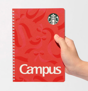 Holiday 2025 Starbucks Campus Ring Notebook Red - YOYO JAPAN