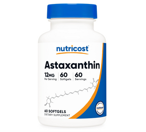 Nutricost Astaxanthin 12mg 60 Soft Capsules - YOYO JAPAN