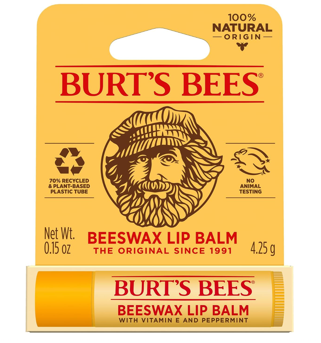 Burts Beads Lip Balm Beeswax (Refreshing Mint)